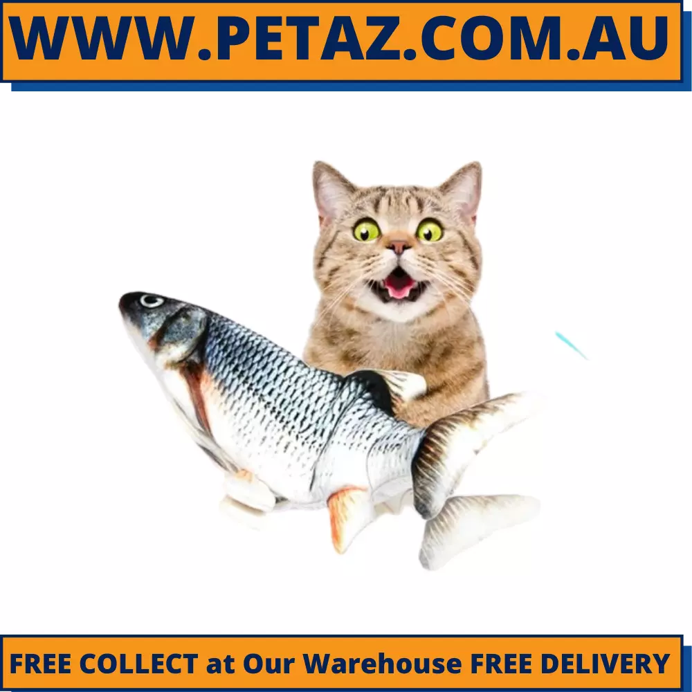 Electric Dancing Fish Cat Toy Wagging Realistic Moves Plush Simulation Catnip