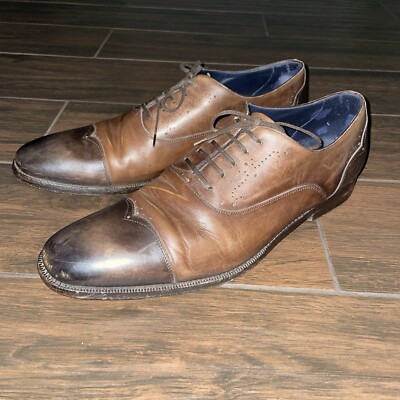Ermenegildo Zegna Brown Leather Ombe Men