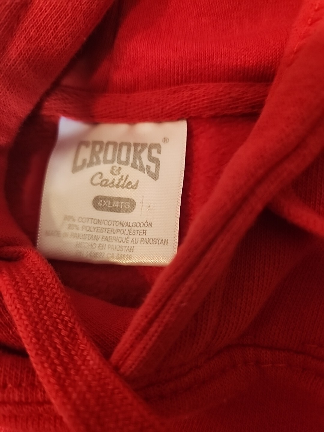 FILA Felpa con cappuccio Crooks & Castles Death Row Records pullover ROSSO uomo 4XL