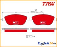 Bremsbelagsatz, Scheibenbremse Dtec Cotec Trw GDB1483DTE
