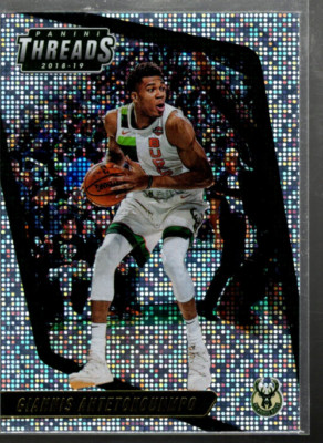 A4499- 2018-19 Panini Threads Dazzle #5 Giannis Antetokounmpo - NM-MT