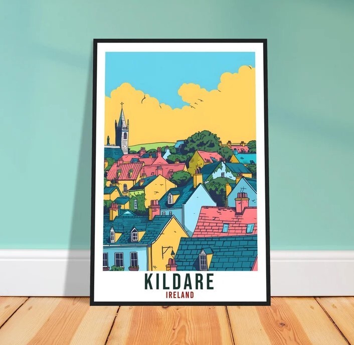 Kildare Ireland Travel Print Wall Art Home Décor Wall Hanging