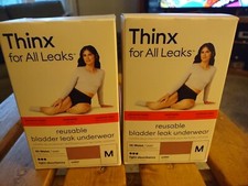 Lot Of 2 Thinx for All Leaks Hi Waist Incontinence Underwear in Desert Rose M