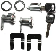 Mercury Ignition Switch Lock Cylinder + Pair(2) Door Lock Cylinder W/2 Logo Keys