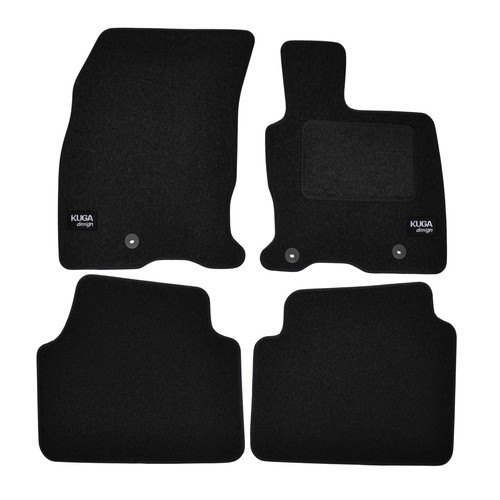Fully Tailored Logo Floor Mats For Audi A3 8V 2012-2020 – 4-Piece Set, Black Velour, Anti-Slip Backing