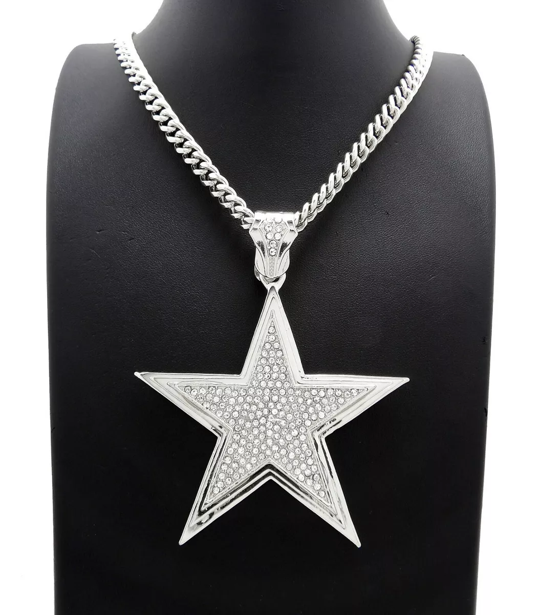 White gold iced out deals pendant