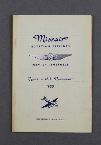 MISRAIR EGYPT AIRLINE TIMETABLE WINTER 1955 MIS RAIR LANGUEDOC VIKING