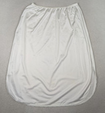 SHADOWLINE - VINTAGE WOMEN'S WHITE HALF SLIP SKIRT SLIP - SIZE L - FLAWS