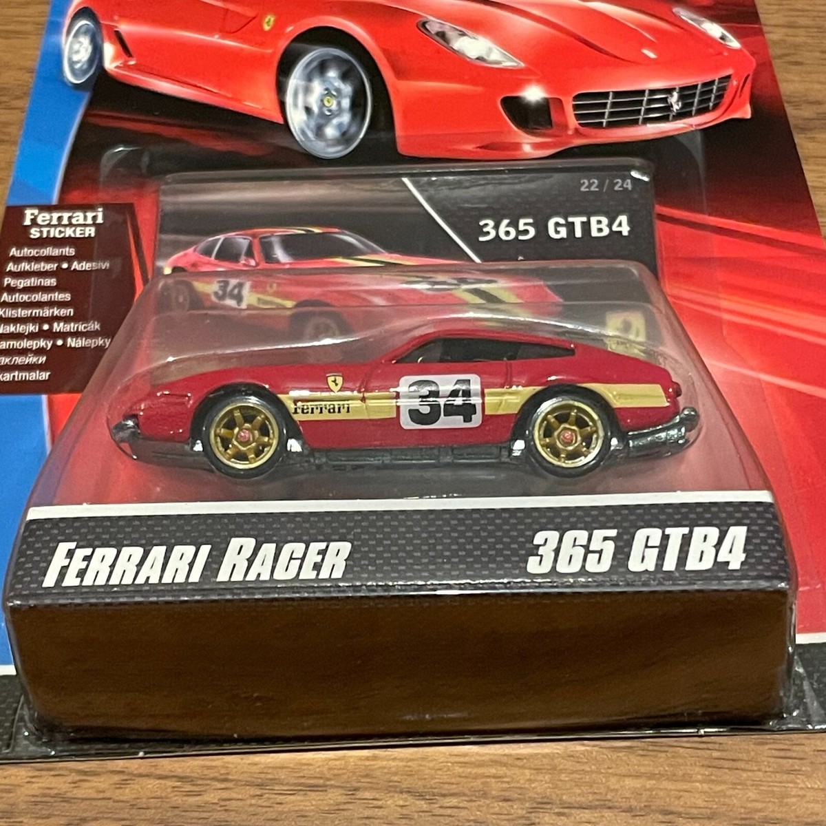 Hot Wheels Ferrari Racer 365 GTB4 Red #34 New old stock