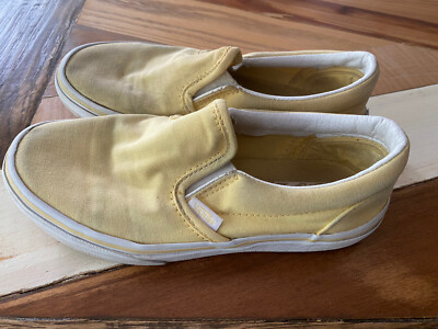 Vans Yellow Slip Ons Low Top Sneakers Youth Kids Size