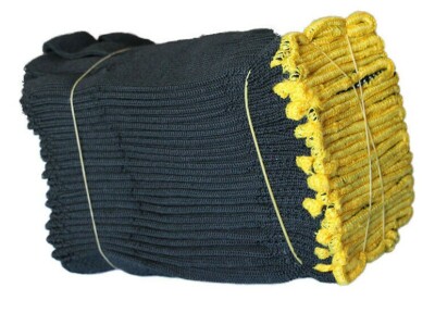 20 Pairs Black Poly/Cotton String Knit Safety Gloves Industrial Grade