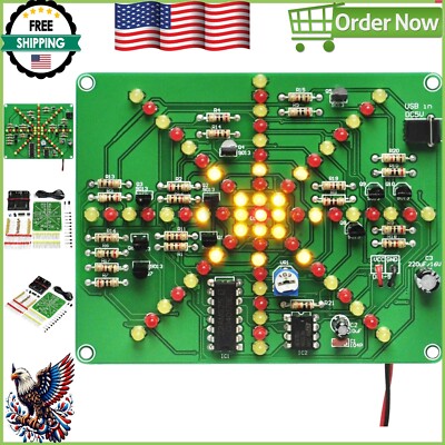 DIY Electronics Kit: LED Flashing Soldering Practice Board - Beginner Friendly