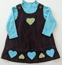 Vintage Toddler Girls Brown Corduroy Dress Set Good Lad of Philadelphia Size 2T