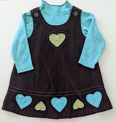 Vintage Toddler Girls Brown Corduroy Dress Set Good Lad of Philadelphia  Size 2T