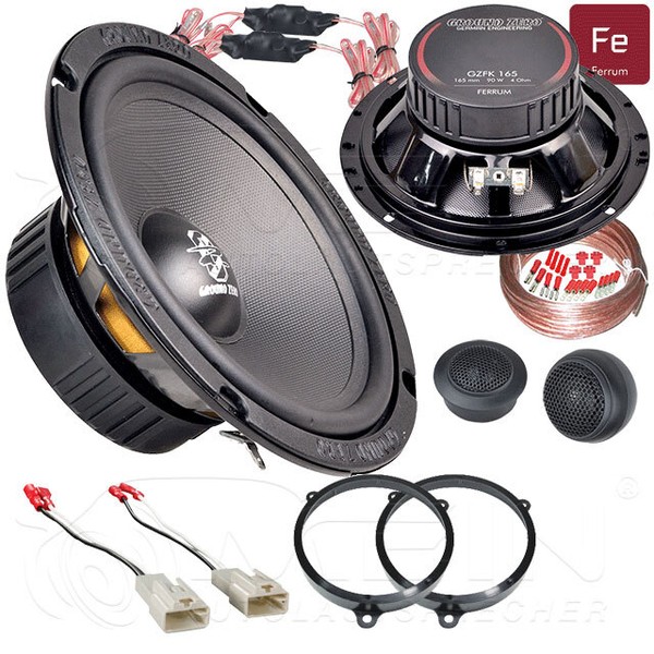 Ground Zero Lautsprecher FüR Toyota Yaris II 2005-2011 Heck TüR Kompo 150W #B05E-image