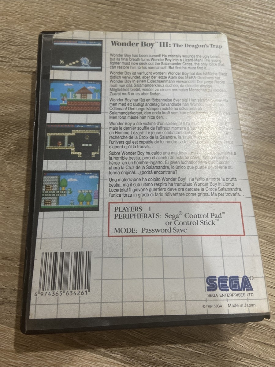 Wonder Boy III The Dragon's Trap - Sega Master System - Complet PAL - Jeu Rétro Collector