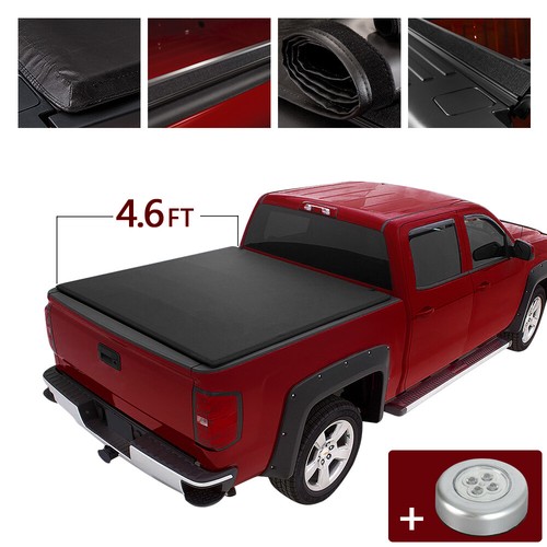 4'6" Soft Roll Up Tonneau Cover For 2022 Ford Maverick 54.4" Truck Bed