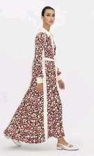 Me+Em Dress Floral Spring Garden Maxi With Belt Uk Size 10 Long Sleeve Wedding