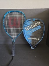 Wilson Blue/Black Dimension 21" Racquetball Racquet XS Racket - With Case