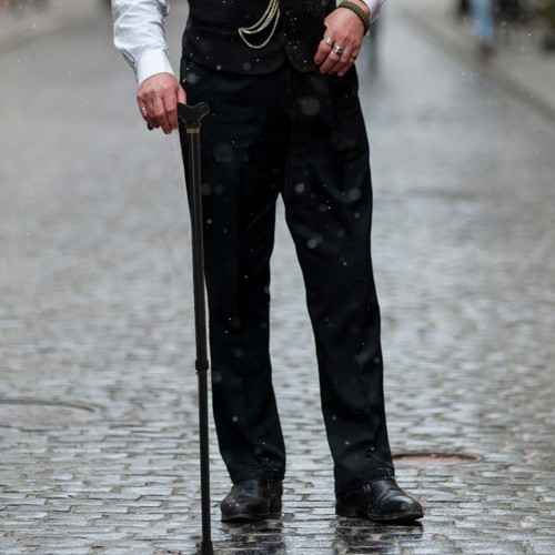 Telescopic Crutches Elder Walking Stick Portable Cane Hiking Pole