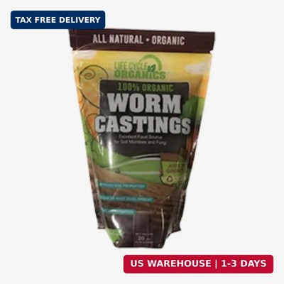 20 oz 100% Organic Worm Castings - Natural Superfood for Plant Growth, Root Deve