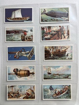 John Player & Sons Cigarette Card WHALING 1930 Full Set of 25 Cards