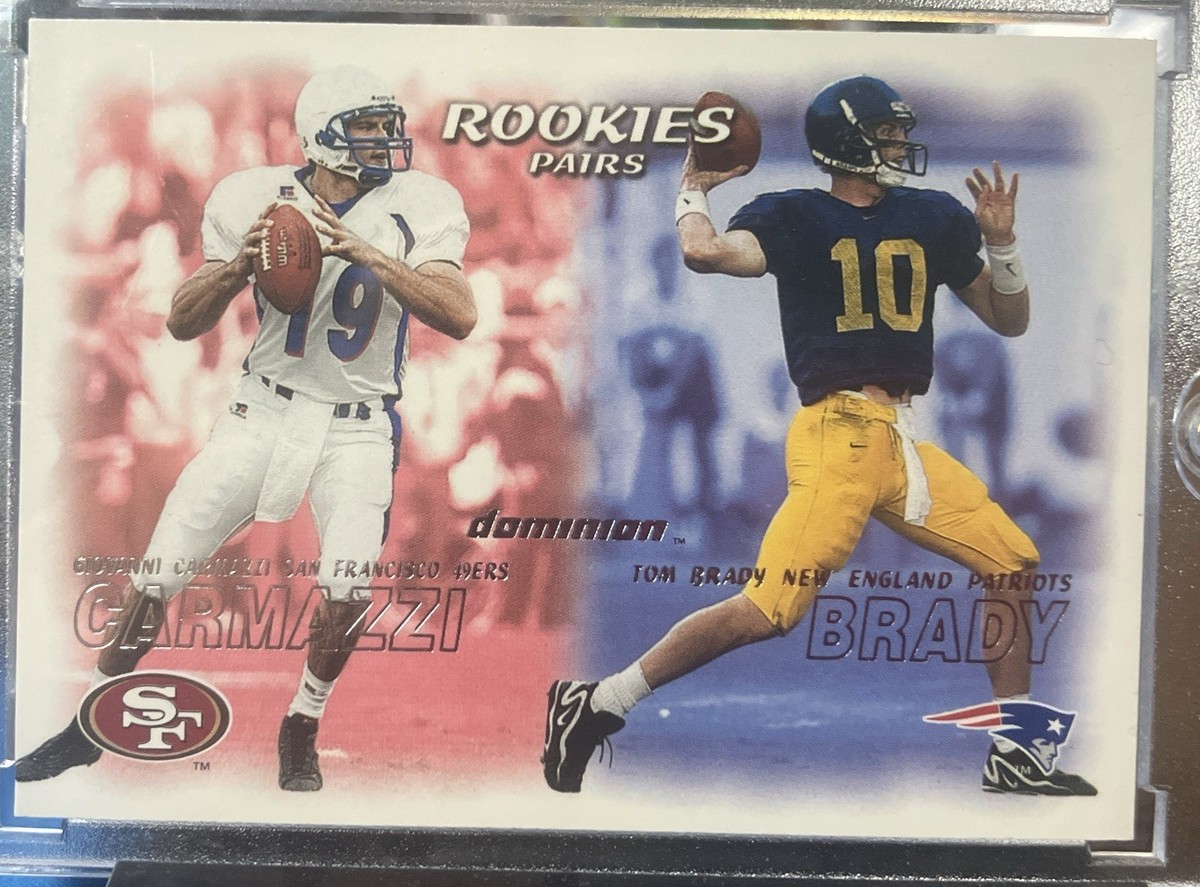 2000 TOM BRADY Skybox Dominion TOM BRADY & CARMAZZI Rookie Pairs
