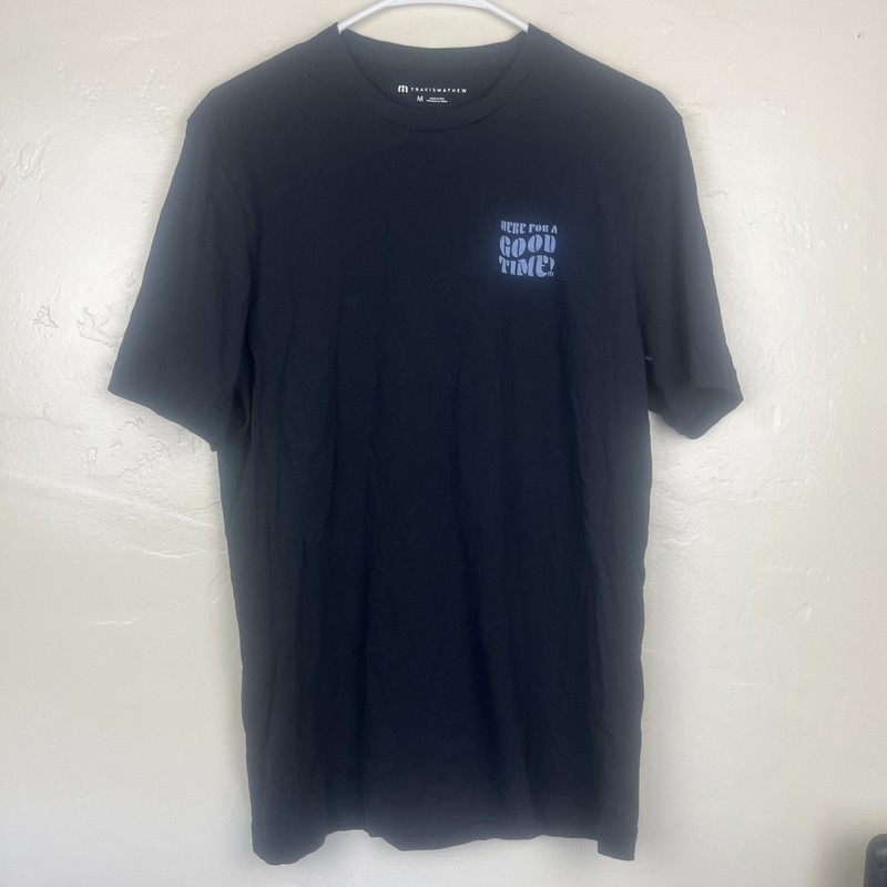 Travis Matthew Here For A Good Time T Shirt Size Medium Blue