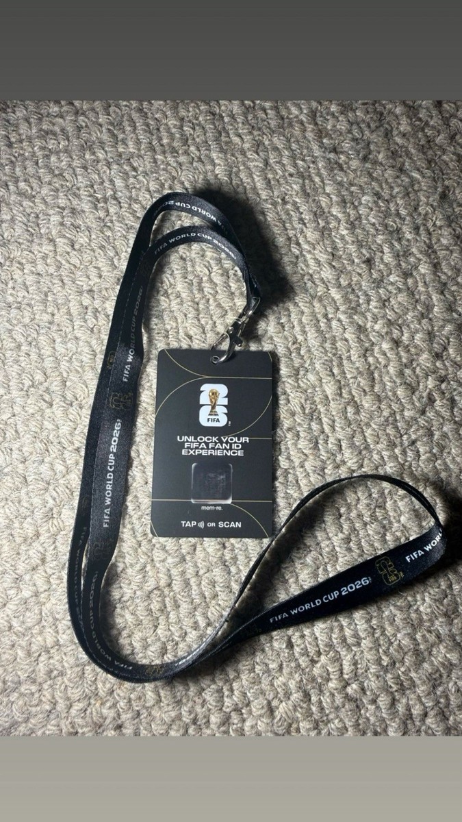 FIFA World Cup 2026 Official Lanyard with Fan ID Badge – Black