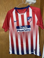 NIKE DRI-FIT ATLETICO MADRID 2018 2019 HOME SHIRT FUTBUL SOCCER ⚽️ (B62)
