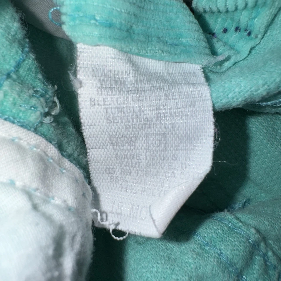 De Colección Okie Dokie Niño Pequeño Mono Aqua Floral Descolorido Pana Broches 18 Meses Foto 3 de 4