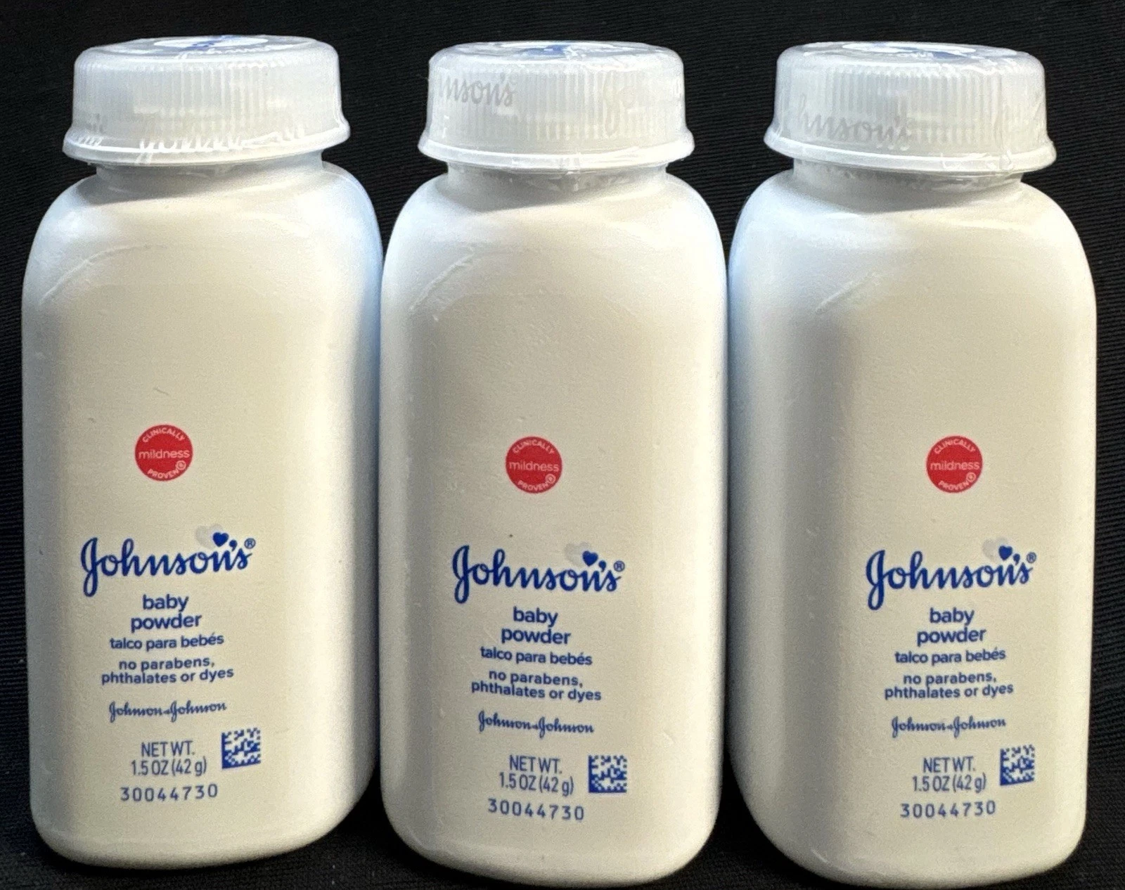 3 johnsons baby powder talc 1.5oz ea