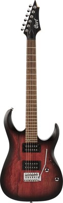 Cort X100OPBB X Series 100 Double Cutaway Electric Guitar. Open Pore Black Ch...