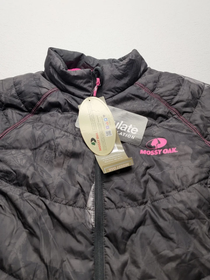 Mossy Oak Women’s XL 46-48 Black Camo Coat Pink Lining Break-Up Eclipse Jacket - Image 4 of 4