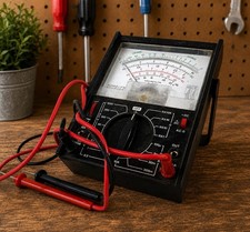Vintage Micronta 22-203U Analog Multimeter VOM Tester w/ Leads Radio Shack