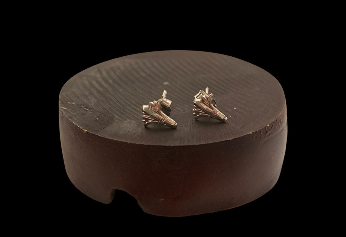 Handmade Healing Lotus Flower Earrings made in Egypt from 925 Silver