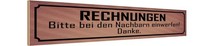Holzschild 10X46 Cm Rechnungen Bitte Bei Nachbarn Deko Geschenk Holz Schild