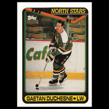 Gaetan Duchesne #319 1990 Topps Minnesota North Stars Hockey Card NHL NM