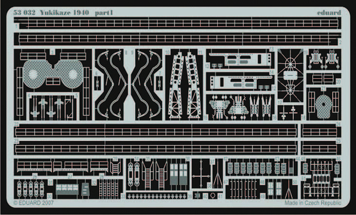Eduard Accessories 53032 - 1:350 Yukikaze 1940 1/350 For Hasegawa Kit - Etched