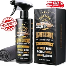 Carceracot Ceramic Coating Spray 16oz Nano Car Wax with Microfiber Towel