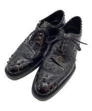 Prada Wingtip Studded Shoes Black Women's Size EU38/US8