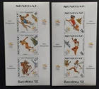SENEGAL 1989 BARCELONA OLYMPIC 2 SHEETS OF 3 STAMPS. MNH  IMPERFORATED.