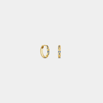 Zierliche Gold Stern Huggie Creolen in 925 Sterling Silber