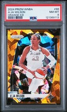 2024 Panini Prizm Wnba #86 A'Ja Wilson Orange Ice PSA 8