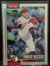 Parker Messick 2026 Topps Series 1 Sand Glitter Parallel Cleveland Guardians RC