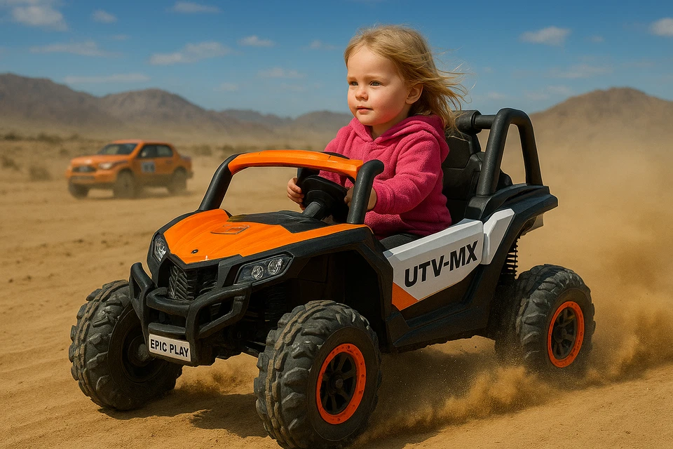 Buggy UTV 12v Ride on Car Single Seater Electric Battery Kids Car Orange - Image 2 of 4