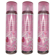 Bath  Body Works Twisted Peppermint Fine Body Mist Spray 8 oz Bundle 3 Bottles