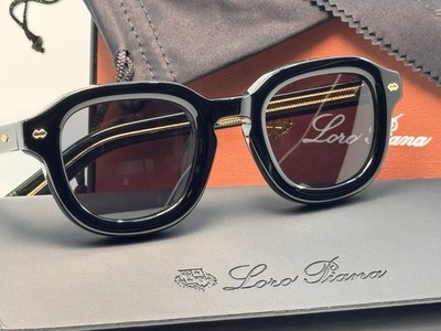 Loro Piana Andre F6JH Black Gold Frame Grey Lens Sunglasses | eBay