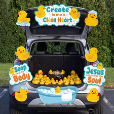 10 Pcs Halloween Religious Trunk or Treat Car Decorations Kit Create in Me a Cle