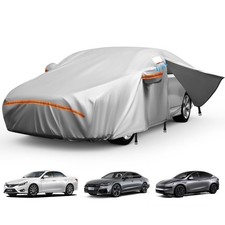 Sedan Car Cover Waterproof All 195'' L x 74.8''W x 59.05''H, Silver